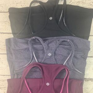 3 lululemon racerback tank tops size small 6